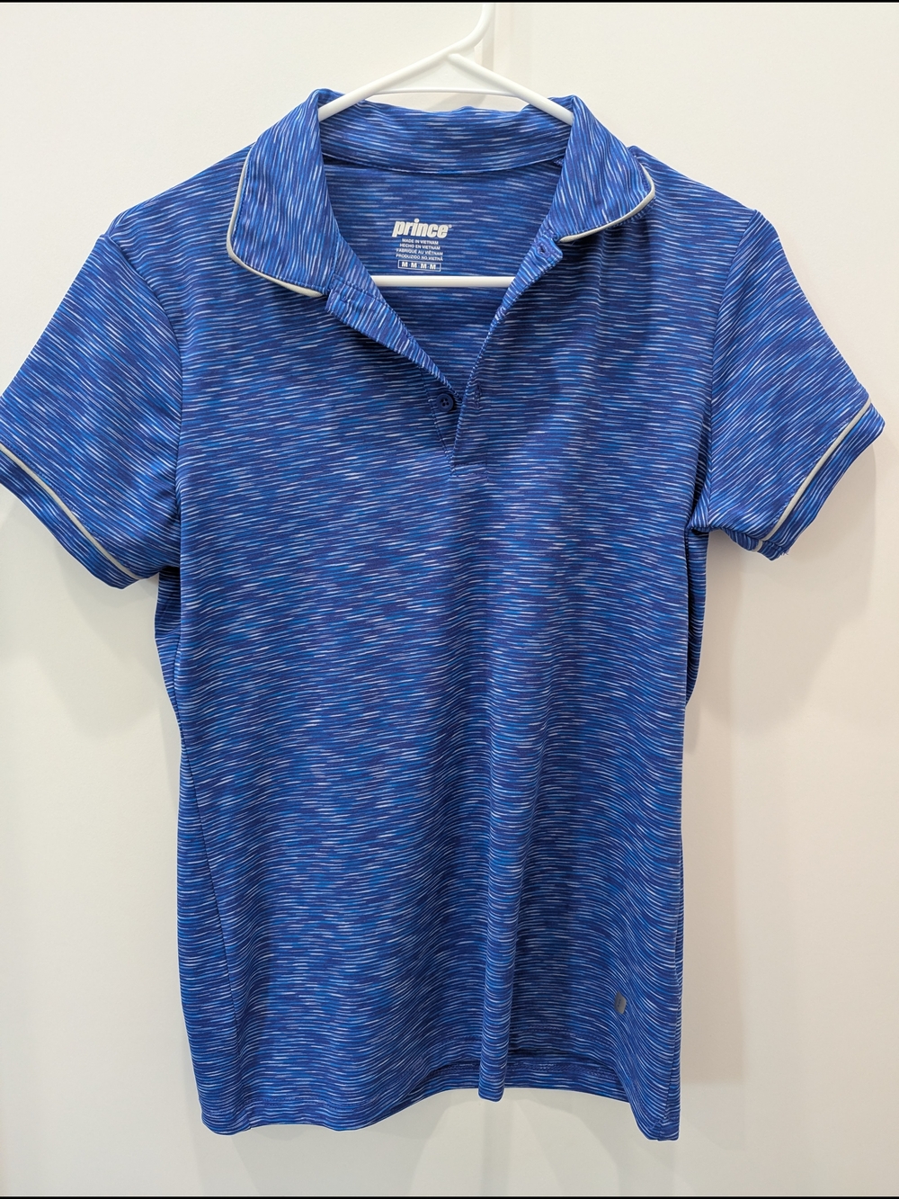 Prince Blue Heathered Polo